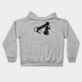 Sillouette of a Woman Kids Hoodie